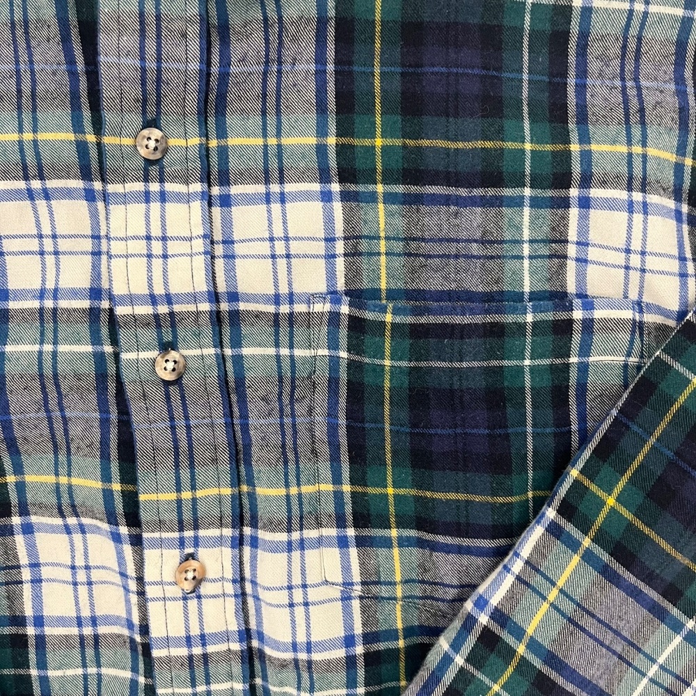 Abercrombie & Fitch Mens Size Large Button Up Shirt Multicolor Plaid Long Sleeve - Picture 3 of 8